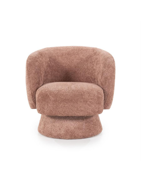 Fauteuil Balou pivotant tissu bouclettes