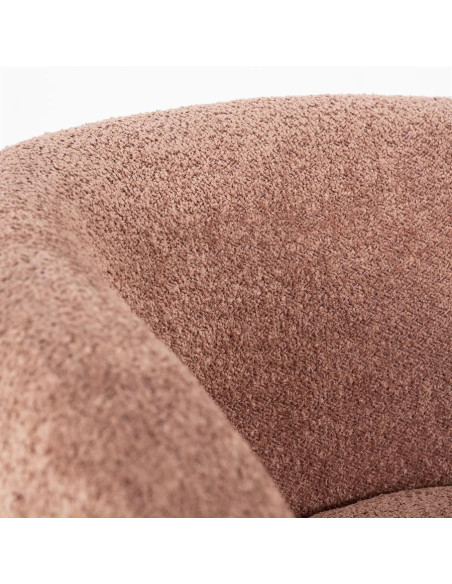 Fauteuil Balou pivotant tissu bouclettes