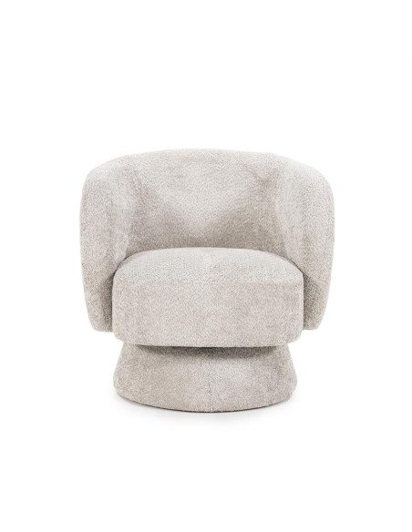Fauteuil Balou pivotant tissu bouclettes