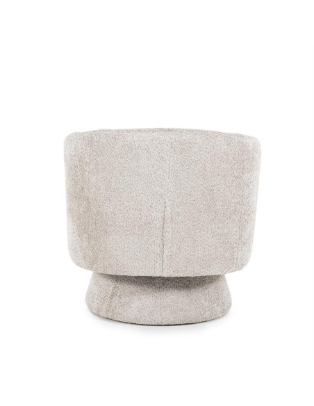 Fauteuil Balou pivotant tissu bouclettes