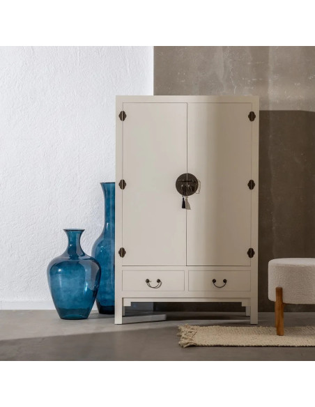 Armoire chinoise 2 portes et 2 tiroirs