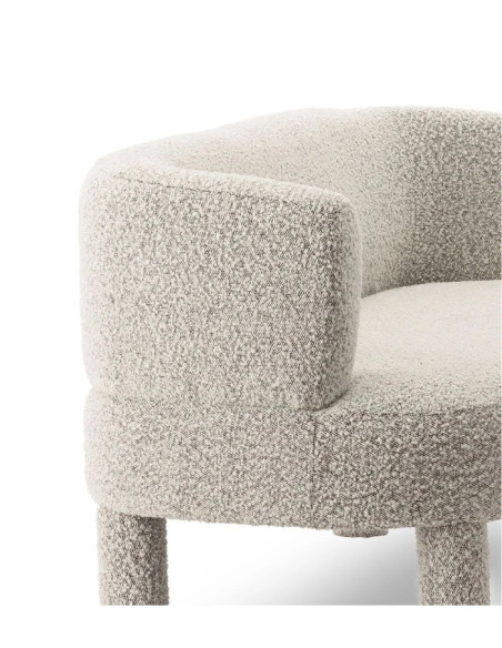 Banquette en tissu moumoute Paule