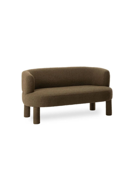 Banquette en tissu moumoute Paule