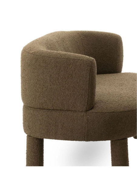 Banquette en tissu moumoute Paule