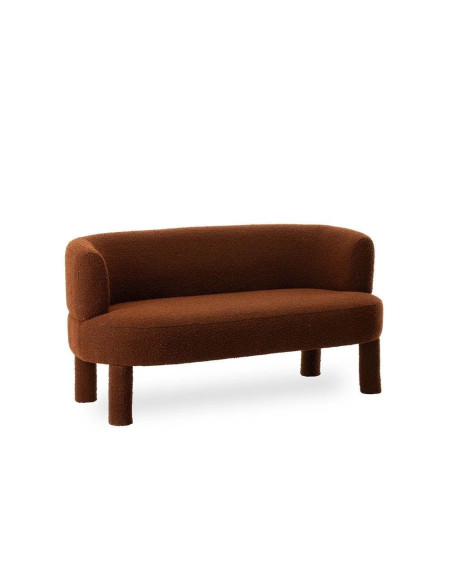 Banquette en tissu moumoute Paule