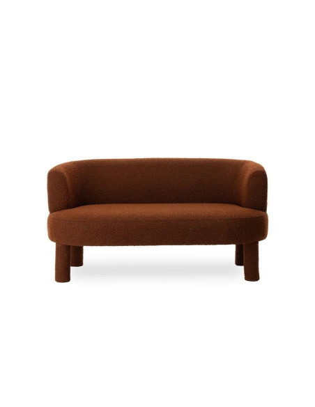 Banquette en tissu moumoute Paule