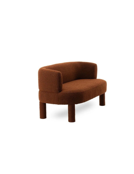 Banquette en tissu moumoute Paule