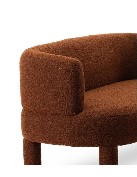 Banquette en tissu moumoute Paule