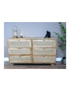 Commode 6 tiroirs en acacia...