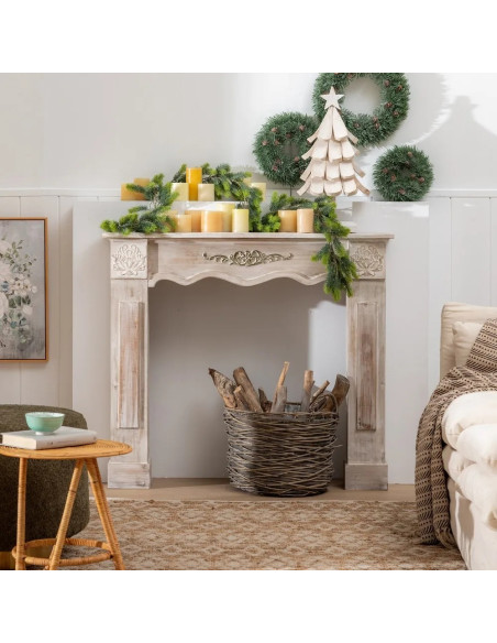 Manteau de cheminée style shabby chic