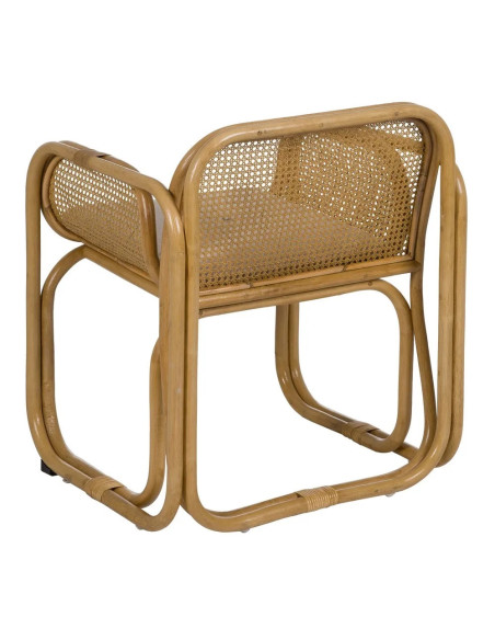 Fauteuil de repas en rotin avec coussin