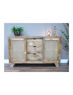 Buffet deux portes en rotin...