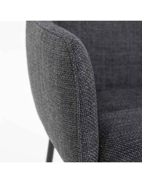 Fauteuil en tissu et métal Paul