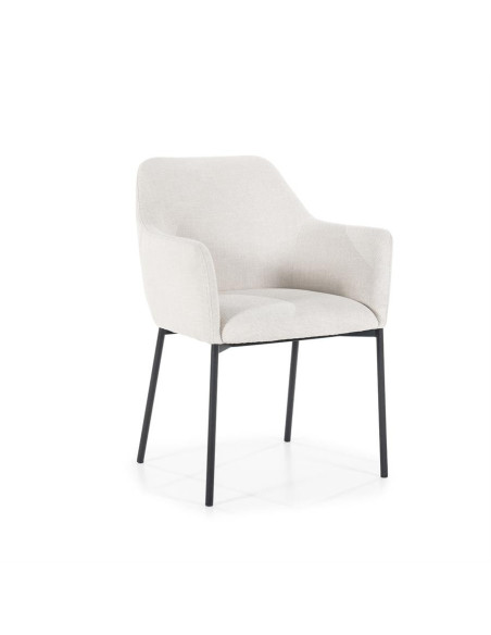 Fauteuil en tissu et métal Paul