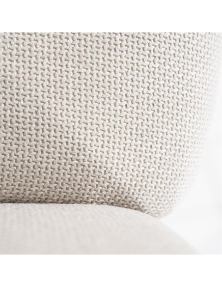 Fauteuil en tissu et métal Paul
