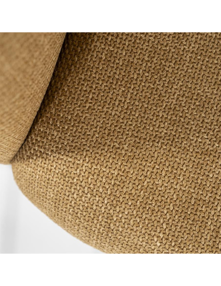 Fauteuil en tissu et métal Paul
