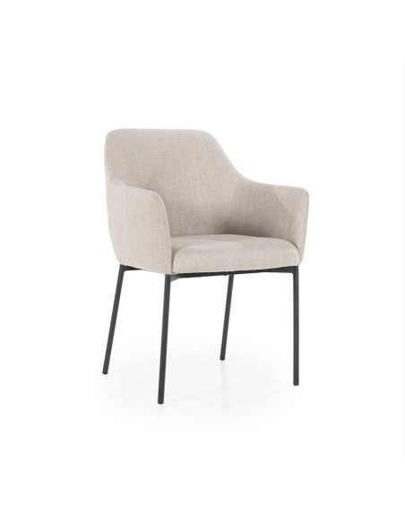 Fauteuil en tissu et métal Paul