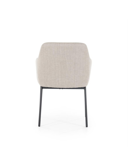 Fauteuil en tissu et métal Paul