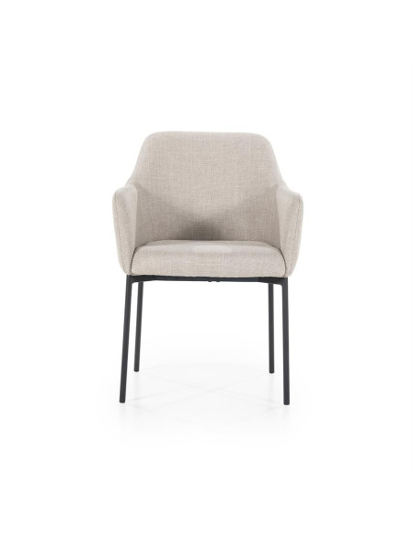 Fauteuil en tissu et métal Paul