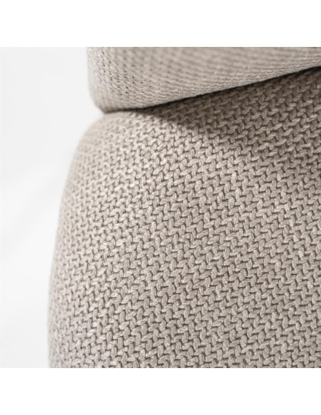 Fauteuil en tissu et métal Paul