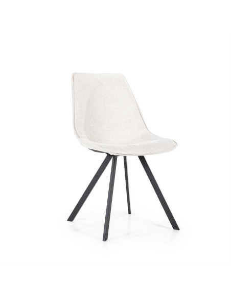 Chaises de repas en tissu et métal Boy (lot de 2)