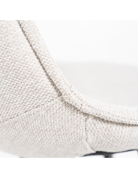 Chaises de repas en tissu et métal Boy (lot de 2)