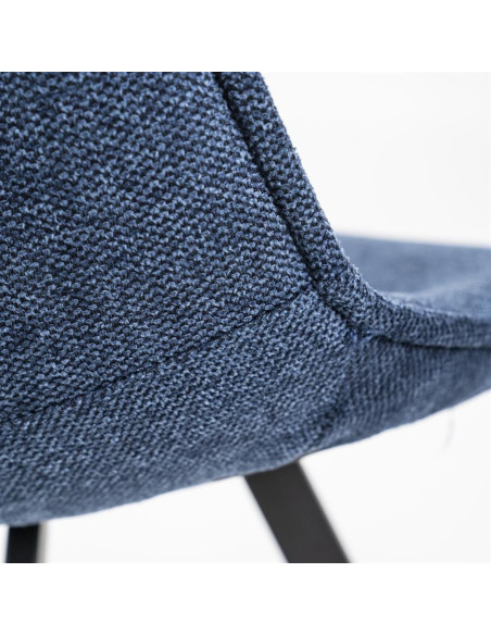 Chaises de repas en tissu et métal Boy (lot de 2)