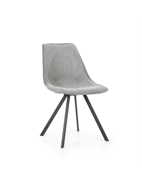 Chaises de repas en tissu et métal Boy (lot de 2)