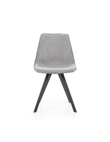 Chaises de repas en tissu et métal Boy (lot de 2)