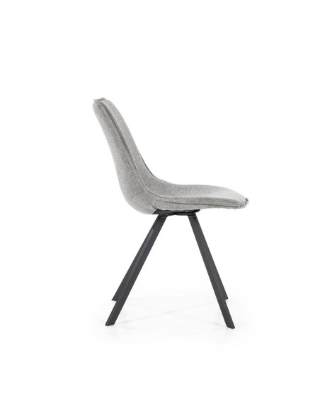 Chaises de repas en tissu et métal Boy (lot de 2)