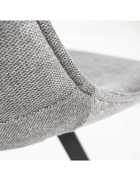 Chaises de repas en tissu et métal Boy (lot de 2)