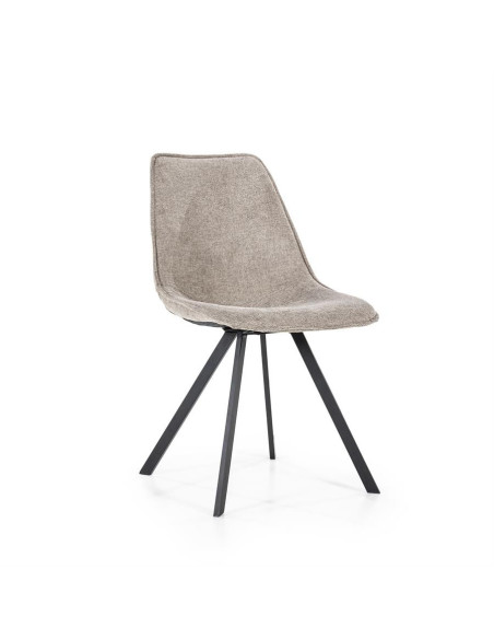 Chaises de repas en tissu et métal Boy (lot de 2)