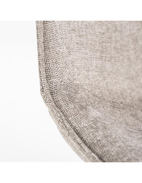 Chaises de repas en tissu et métal Boy (lot de 2)