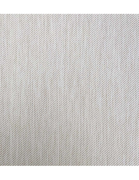 Fauteuil bas en bois massif et coussins tissu beige