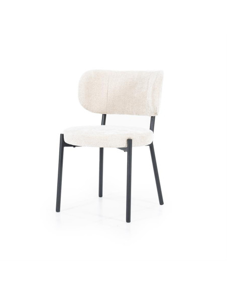 Lot de 2 chaises de repas en tissu et métal Oasis
