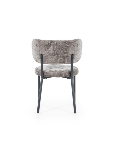 Lot de 2 chaises de repas en tissu et métal Oasis