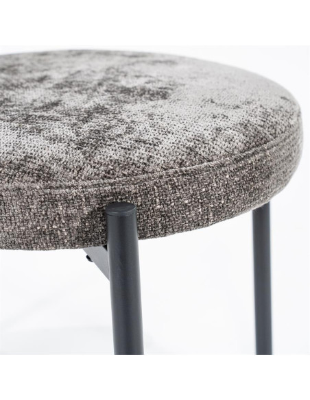 Lot de 2 chaises de repas en tissu et métal Oasis