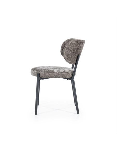 Lot de 2 chaises de repas en tissu et métal Oasis