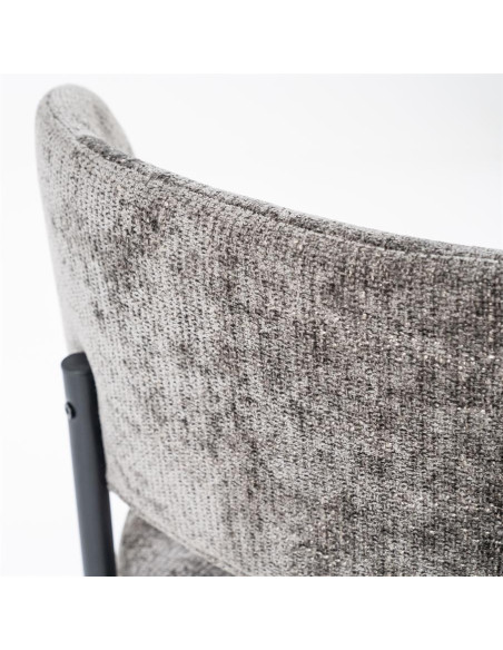 Lot de 2 chaises de repas en tissu et métal Oasis