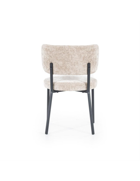 Lot de 2 chaises de repas en tissu et métal Oasis