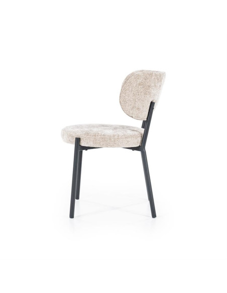 Lot de 2 chaises de repas en tissu et métal Oasis