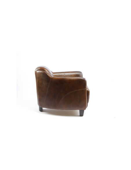 Fauteuil club en cuir vintage Gentleman