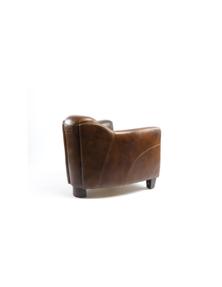 Fauteuil club en cuir vintage Gentleman