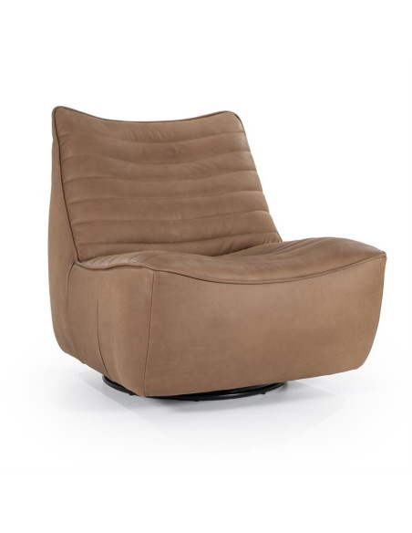 Fauteuil en cuir rotatif Matthew