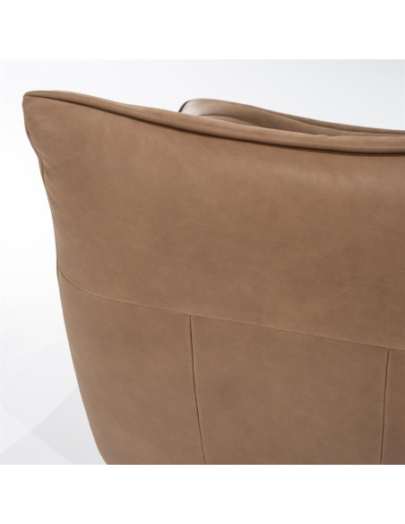 Fauteuil en cuir rotatif Matthew