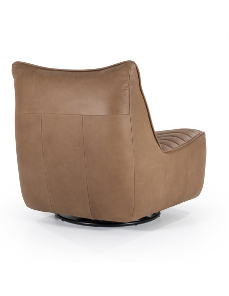 Fauteuil en cuir rotatif Matthew