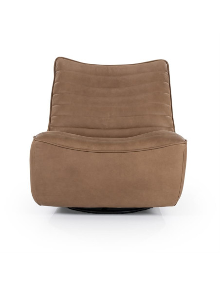 Fauteuil en cuir rotatif Matthew
