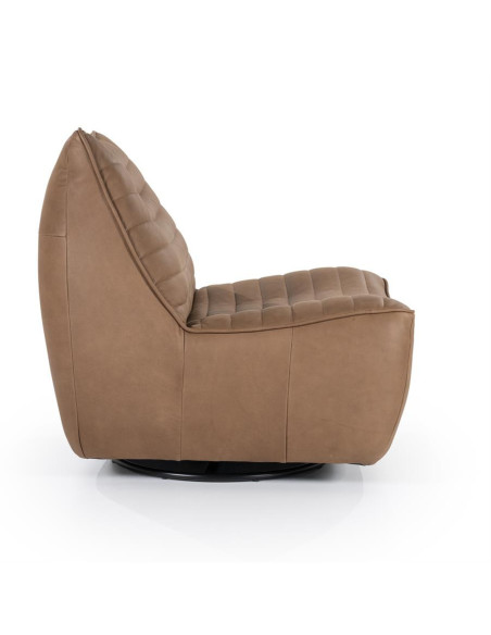 Fauteuil en cuir rotatif Matthew