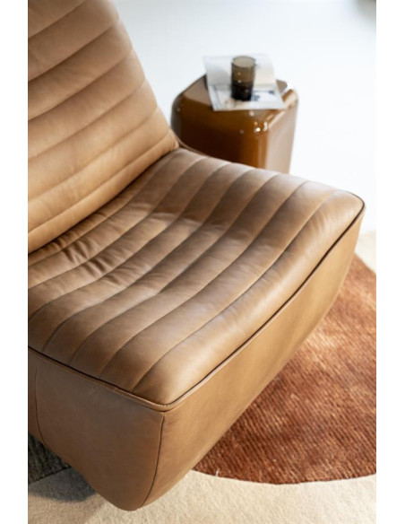 Fauteuil en cuir rotatif Matthew
