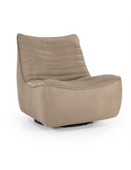 Fauteuil en cuir rotatif Matthew